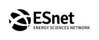 Black logo with ESnet full name